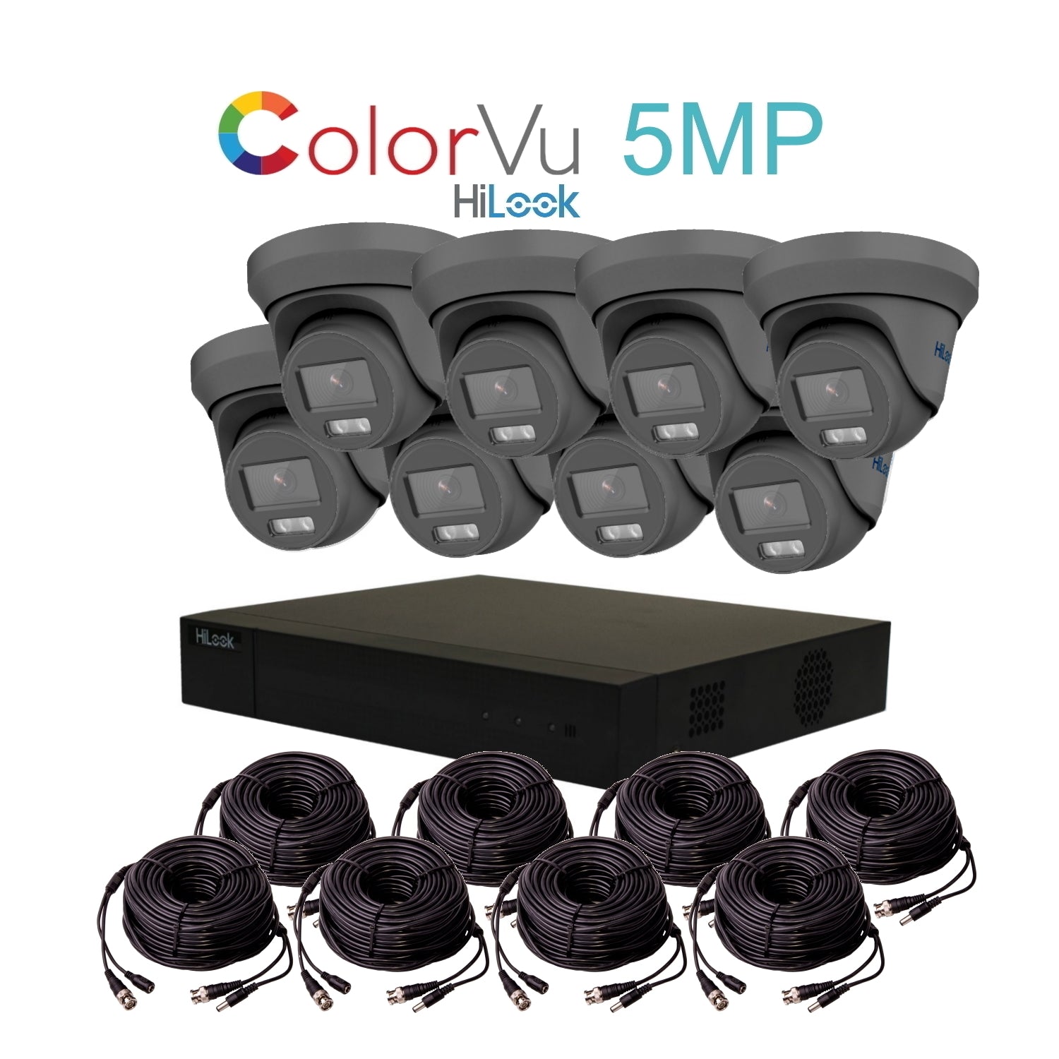 5mp hilook colorvu tvi cctv kit with 8 cameras, 4tb hdd & ready made cables 5mp hilook colorvu tvi cctv kit with 8 cameras, 4tb hdd & ready made cables