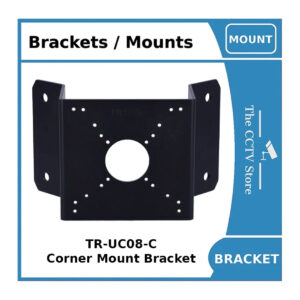 uniview-tr-uc08-c-black-ptz-dome-camera-corner-mount-heavy-duty-outdoor-wall-bracket-black