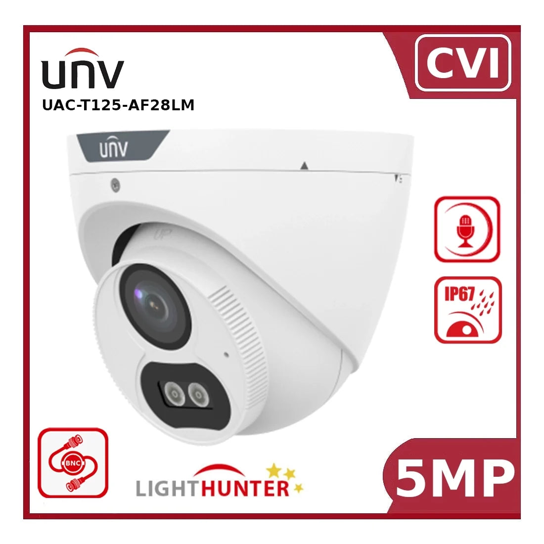 uniview uv uac t125 af28lm 5mp lighthunter hd ir fixed turret analog camera uniview uv uac t125 af28lm 5mp lighthunter hd ir fixed turret analog camera