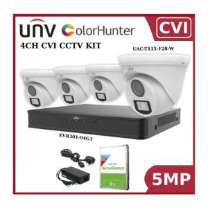 unv-5mp-24hr-colour-cvi-cctv-kit-with-4ch-dvr-4-uac-t115-f28-w-colourhunter-turret-cameras-1tb-hdd-psu