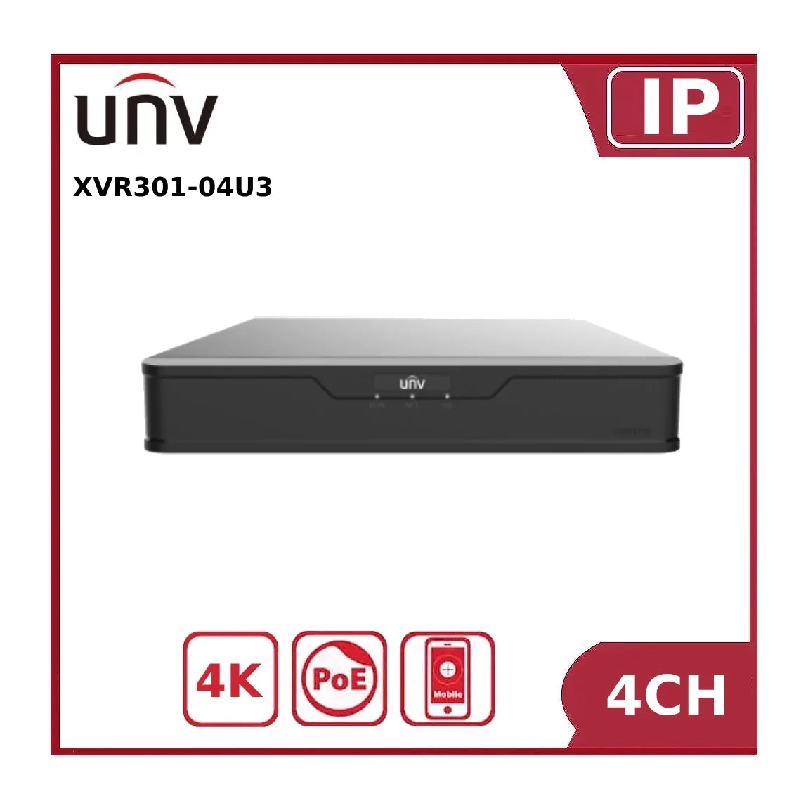 uniview xvr301 04u3 unv 8mp hybrid 4k dvr 4 channel bnc, 4 channel ip 1hdd xvr uniview xvr301 04u3 unv 8mp hybrid 4k dvr 4 channel bnc, 4 channel ip 1hdd xvr