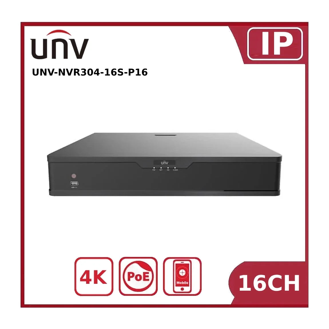 uniview 4k unv nvr304 16s p16 16 channel ai network video recorder poe nvr uniview 4k unv nvr304 16s p16 16 channel ai network video recorder poe nvr