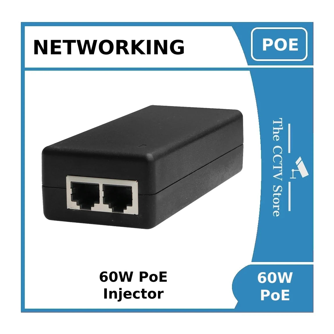 wi tek 60w gigabit poe injector for ip ptz cameras wi poe55 48v 60w (las60 57cn rj45)
