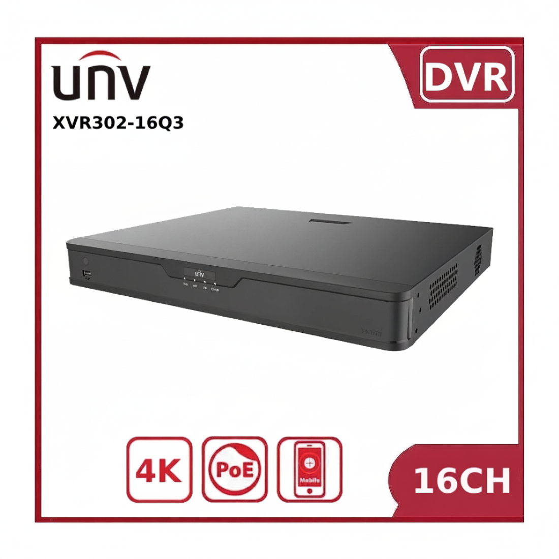 uniview uv xvr302 16q3 – 16 channel hybrid dvr with 2 hdd bays and 4k output uniview uv xvr302 16q3 – 16 channel hybrid dvr with 2 hdd bays and 4k output
