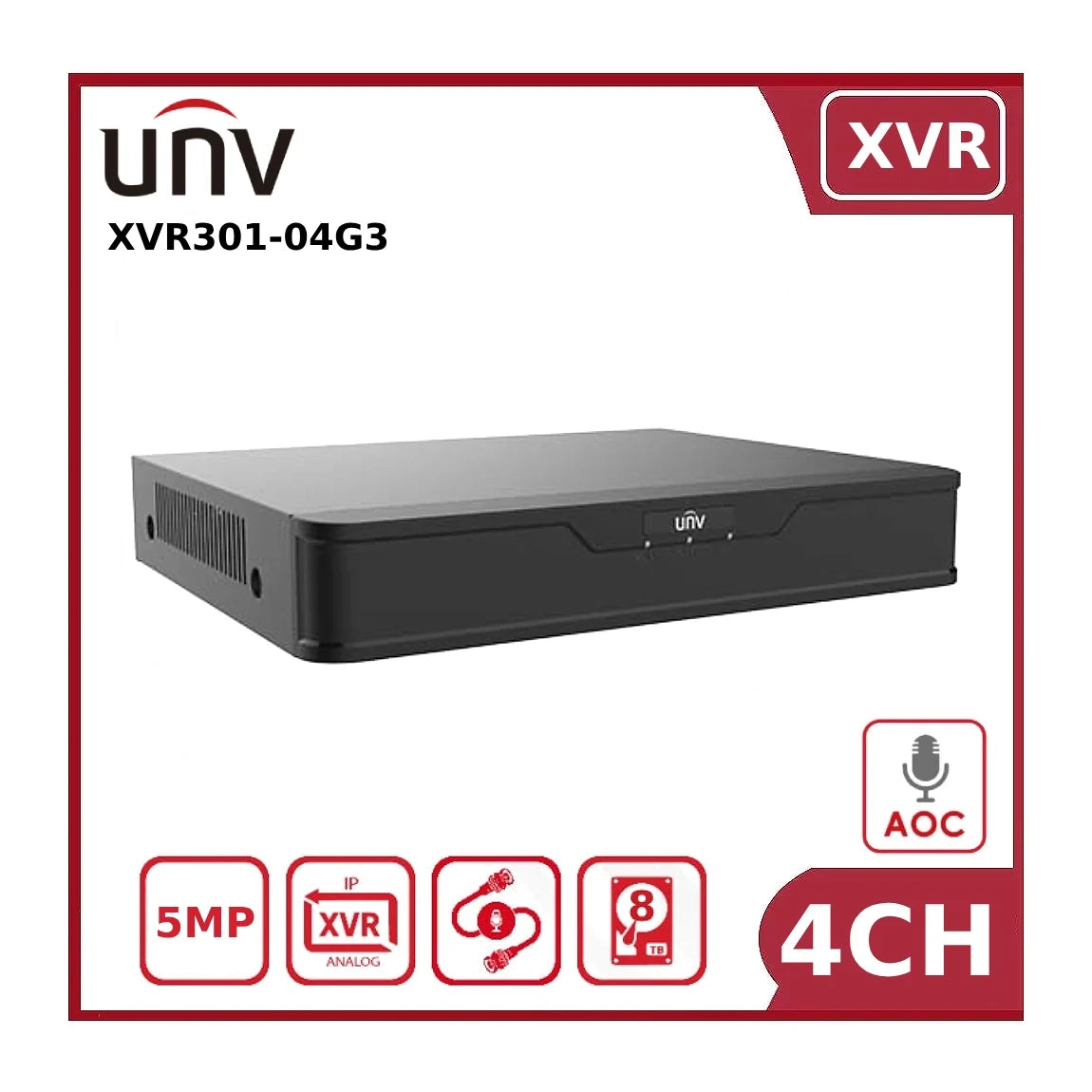 uniview xvr301 04g3 unv 5mp hybrid hd dvr 4 channel bnc, 2 channel ip, h.265 1hdd xvr uniview xvr301 04g3 unv 5mp hybrid hd dvr 4 channel bnc, 2 channel ip, h.265 1hdd xvr