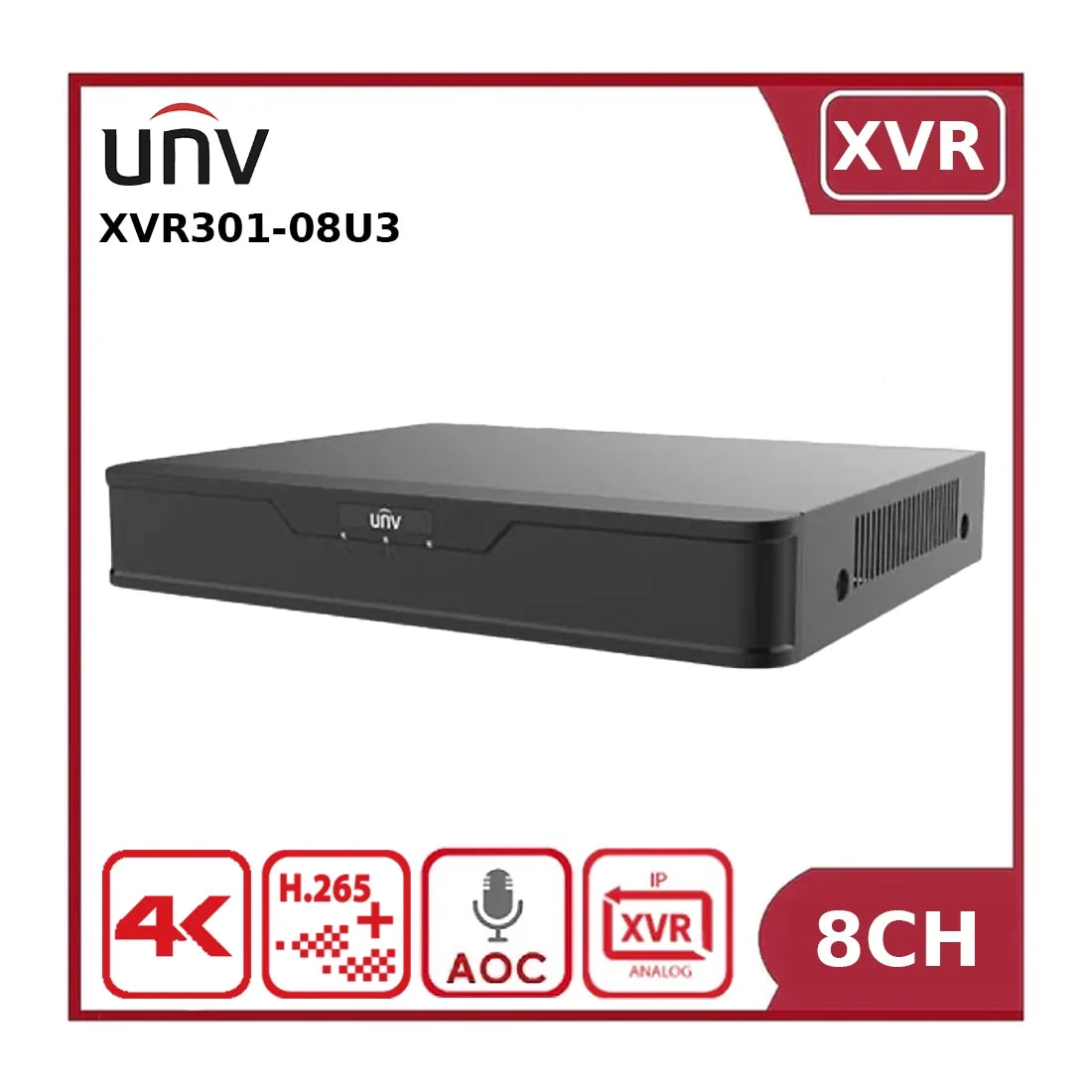 uniview xvr301 08u3 8 channel 8mp 5 in 1 digital video recorder with aoc support uniview xvr301 08u3 8 channel 8mp 5 in 1 digital video recorder with aoc support