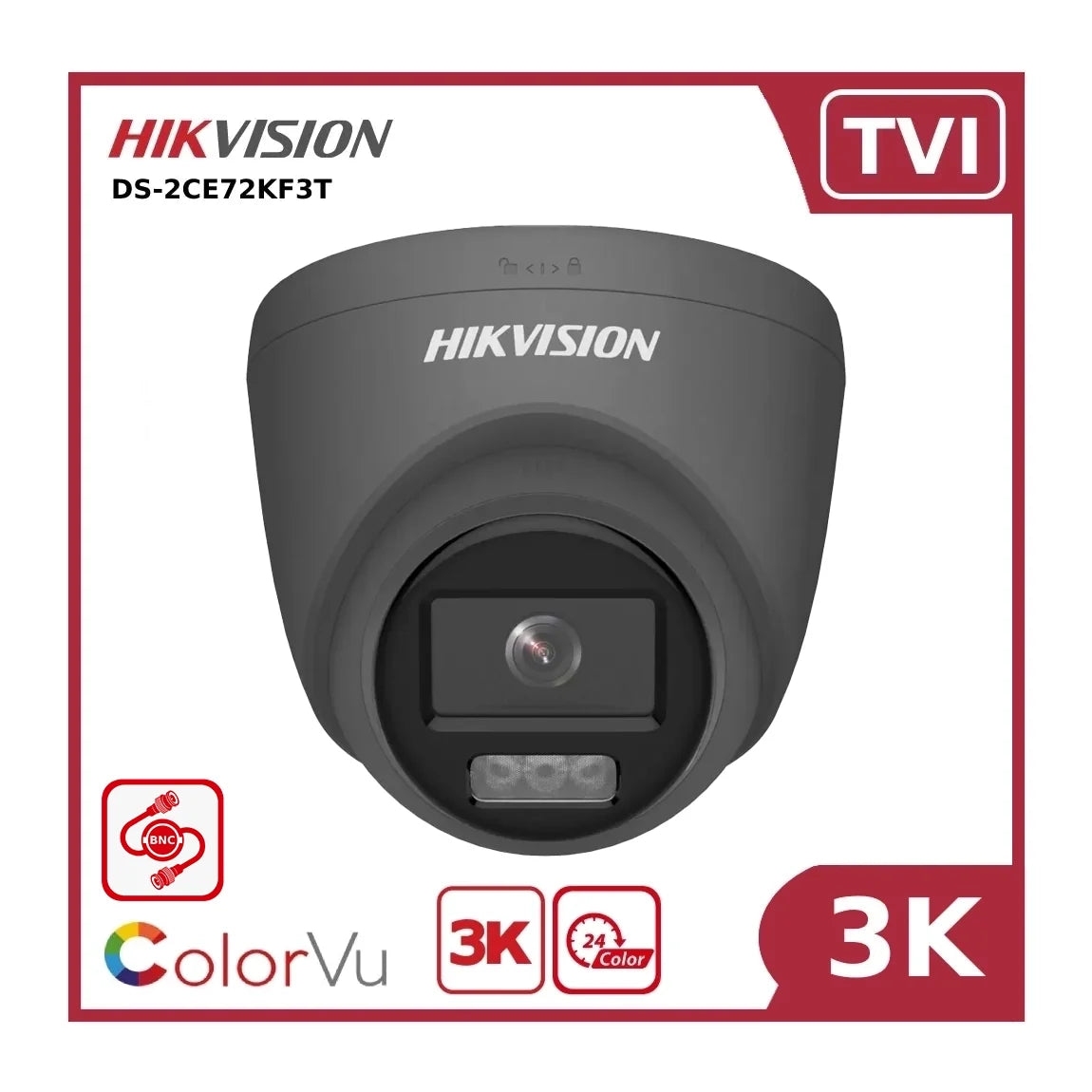 3k hikvision ds 2ce72kf3t 3k colorvu tvi fixed turret camera (grey) offer 3k hikvision ds 2ce72kf3t 3k colorvu tvi fixed turret camera (grey) offer