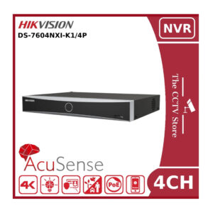 hikvision ds 7604nxi k1/4p 8mp 4k poe 4 channel acusense nvr
