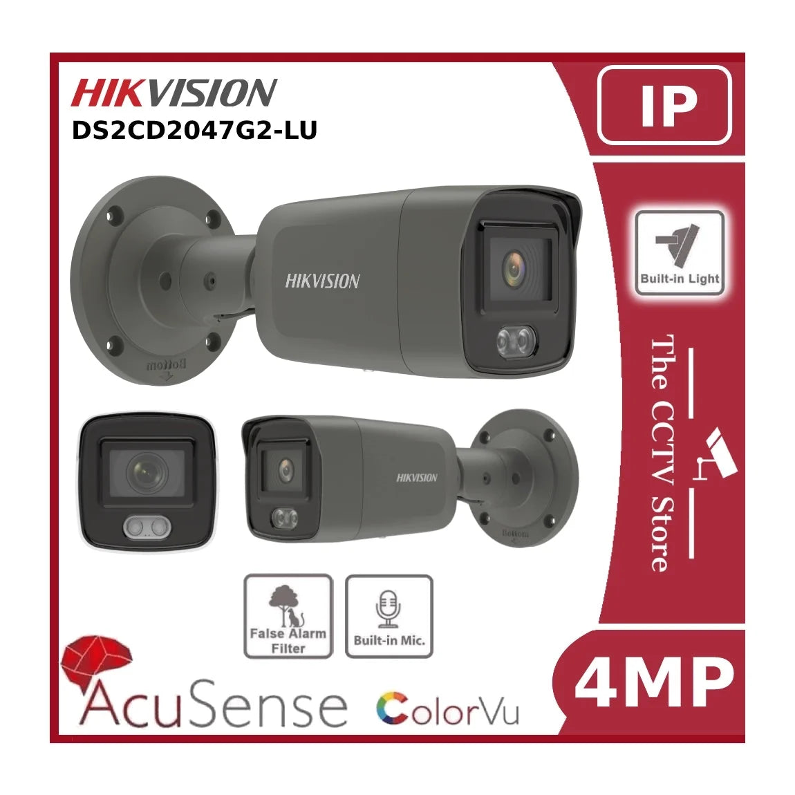 4mp ds 2cd2047g2 lu colorvu fixed mini bullet camera with strobe light and mic grey offer 4mp ds 2cd2047g2 lu colorvu fixed mini bullet camera with strobe light and mic grey offer