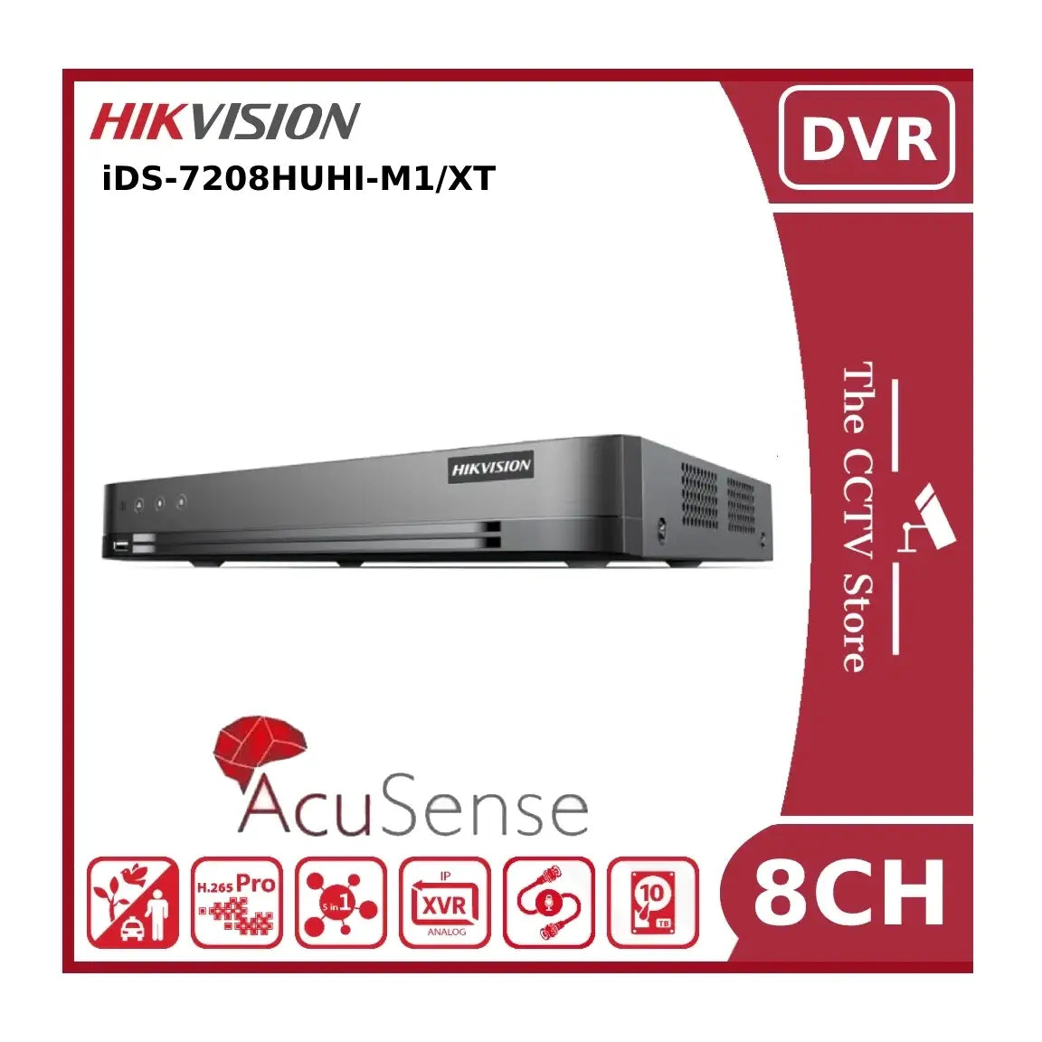 hikvision ids 7208huhi m1/xt upto 8mp 4k lite acusense 8ch turbo hd hybrid dvr with tvi two way audio technology support hikvision ids 7208huhi m1/xt upto 8mp 4k lite acusense 8ch turbo hd hybrid dvr with tvi two way audio technology support