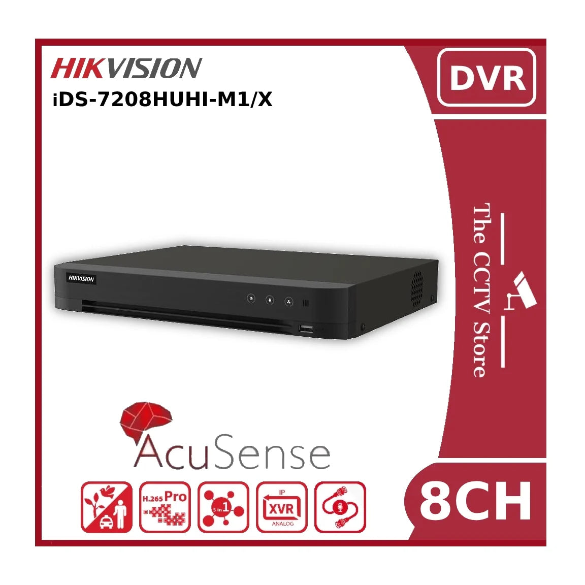 hikvision ids 7208huhi m1/x aoc acusense turbo 8ch 4k 8mp dvr hikvision ids 7208huhi m1/x aoc acusense turbo 8ch 4k 8mp dvr