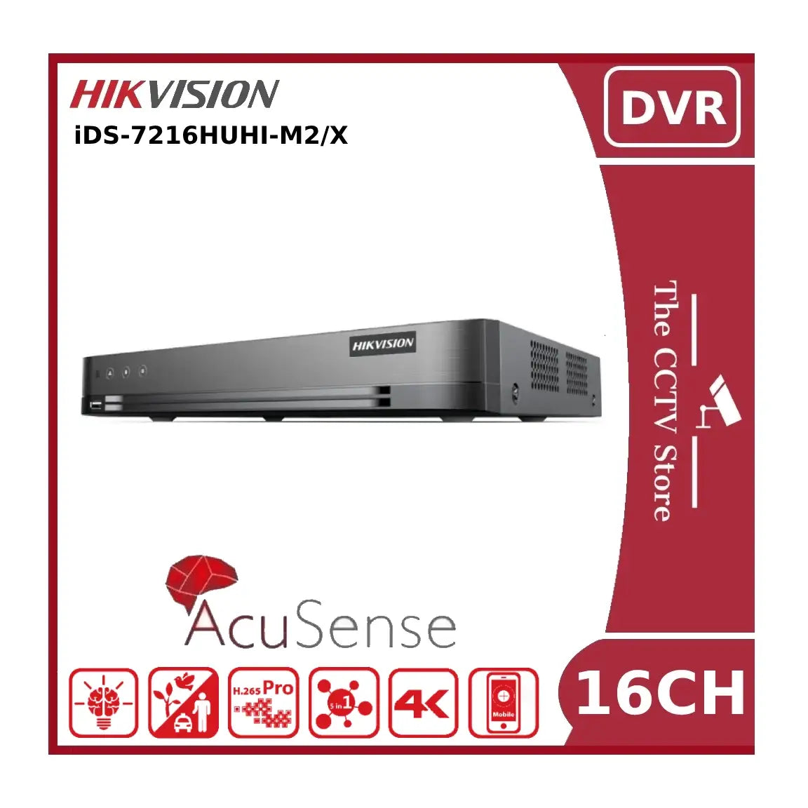 hikvision ids 7216huhi m2/x 8mp aoc acusense turbo 16ch 4k 8mp dvr hikvision ids 7216huhi m2/x 8mp aoc acusense turbo 16ch 4k 8mp dvr